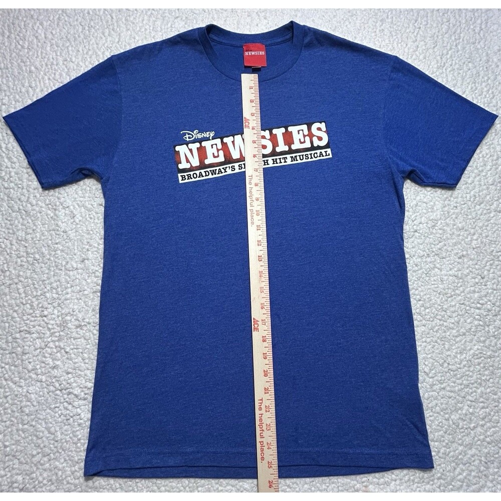 Disney Newsies Broadway Smash Hit Musical Theatre T Shirt Blue Mens Medium M - Picture 2 of 9
